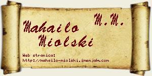 Mahailo Miolski vizit kartica